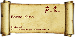 Parma Kira névjegykártya